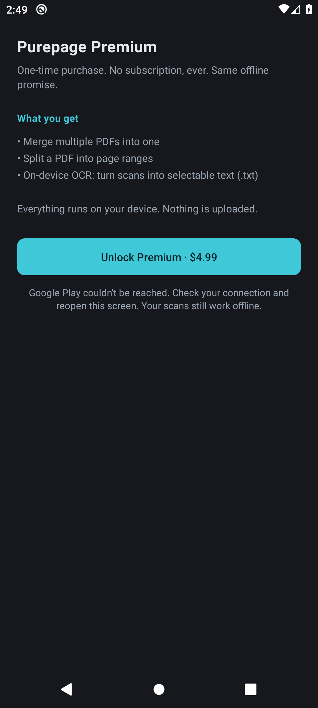 Purepage premium — one-time purchase